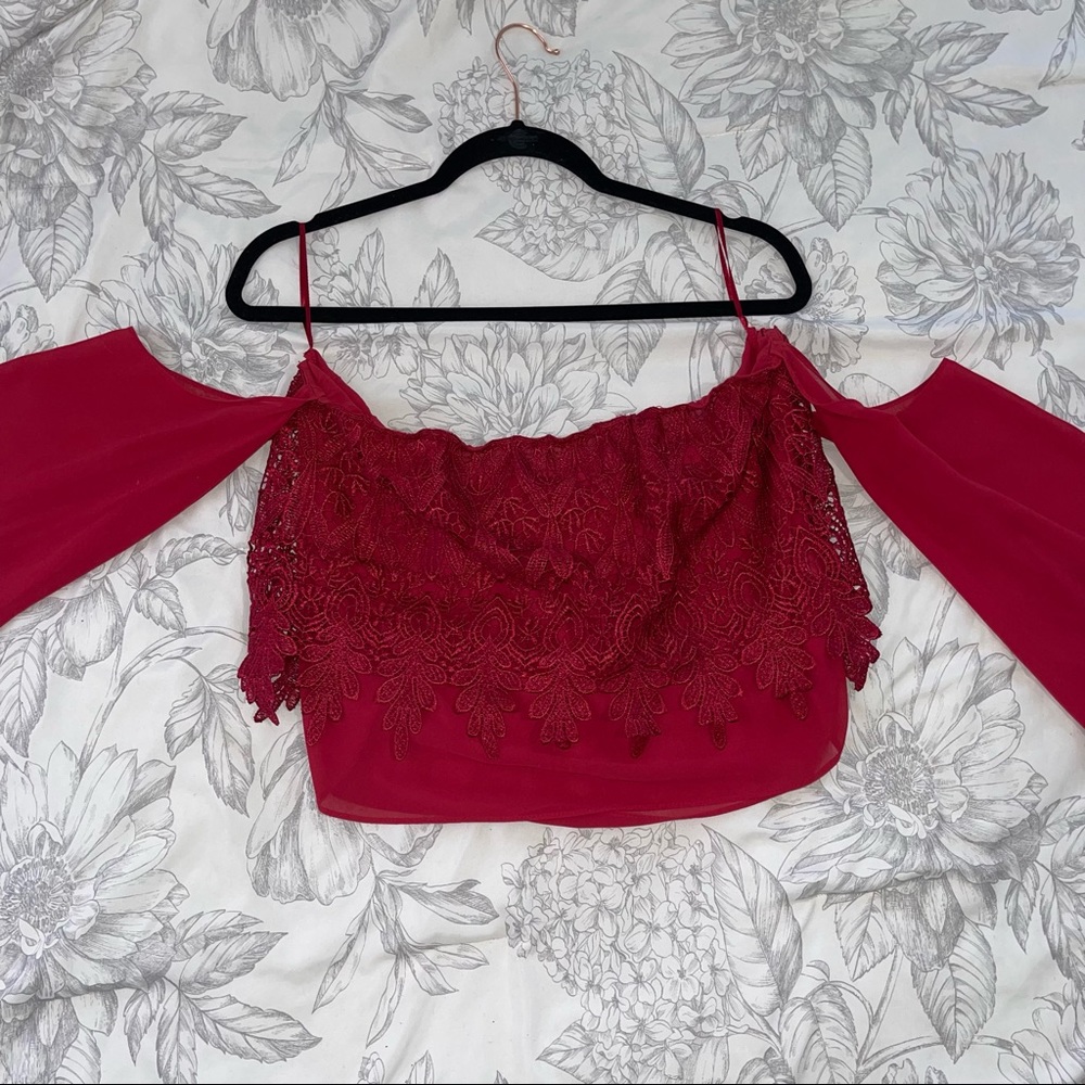 Off the shoulder bell sleeve tube top - Picture 4 of 6